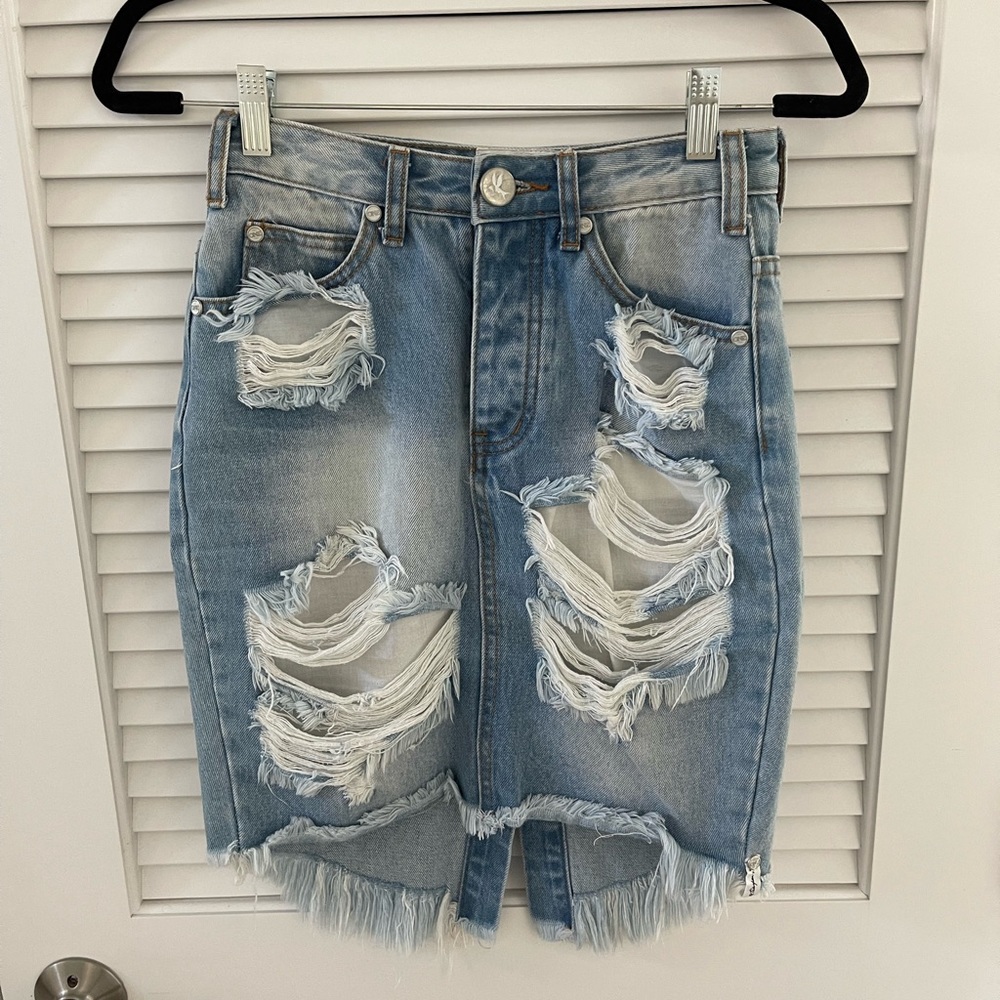 One Teaspooon denim skirt